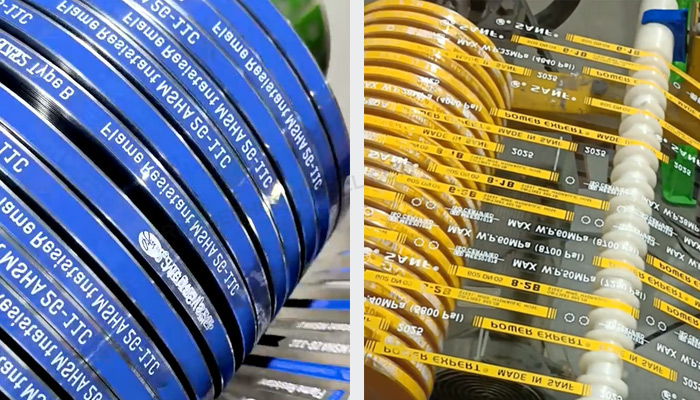 Oil Hose Labels Closeup
