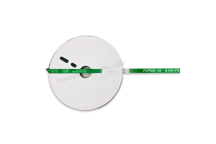 Rubber Chemical Hose Labels Closeup