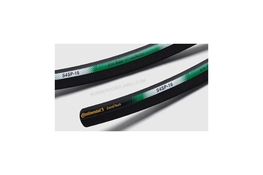 Rubber hose labeling on hose