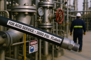 Industrial Hose Labels for Oil, Gas & Chemical Applications
