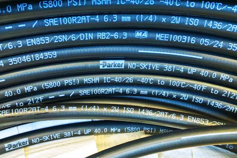 vulcanized rubber hose label