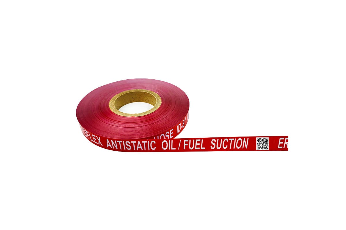 Fuel Oil Resistant Hose Labels with Barcode & QR Integration