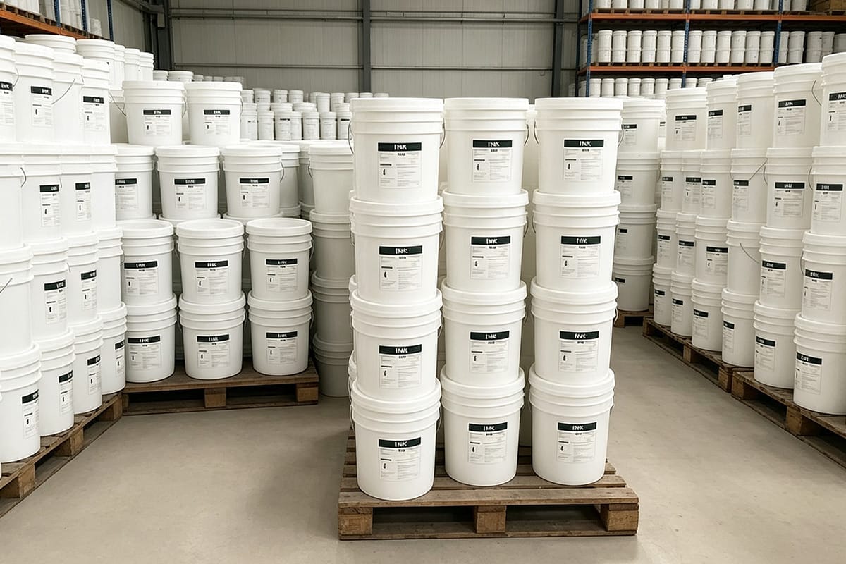 FLLablels rubber label vulcanization transfer ink in plastic bucket