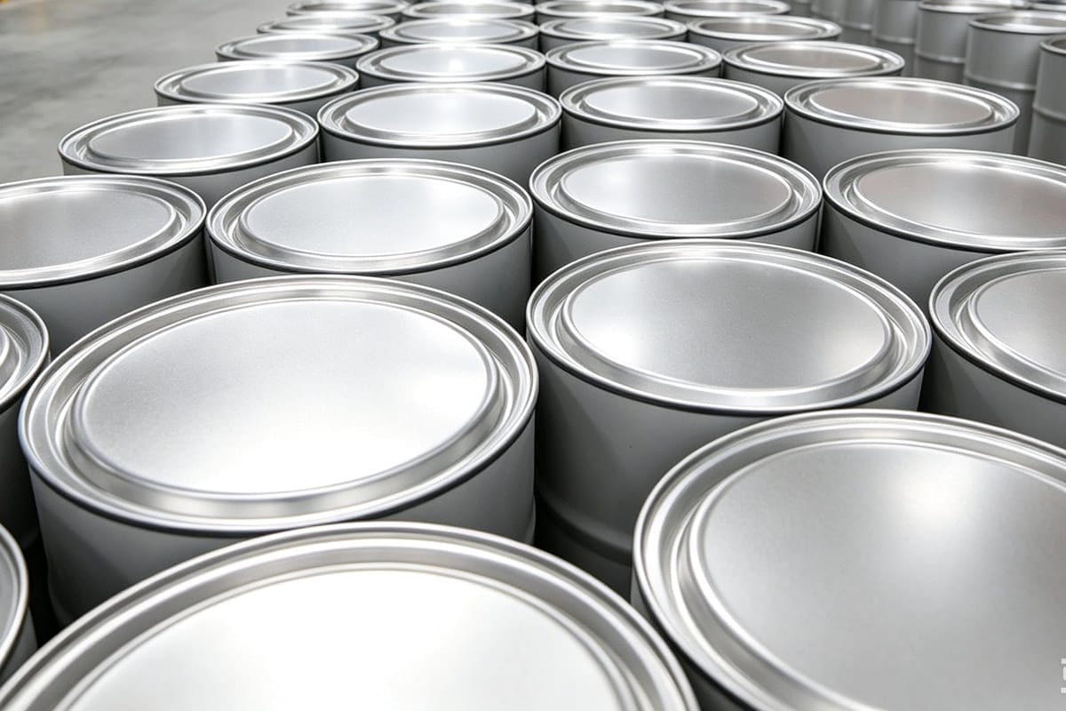 Rubber vulcanization transfer ink in a tin can in the factory