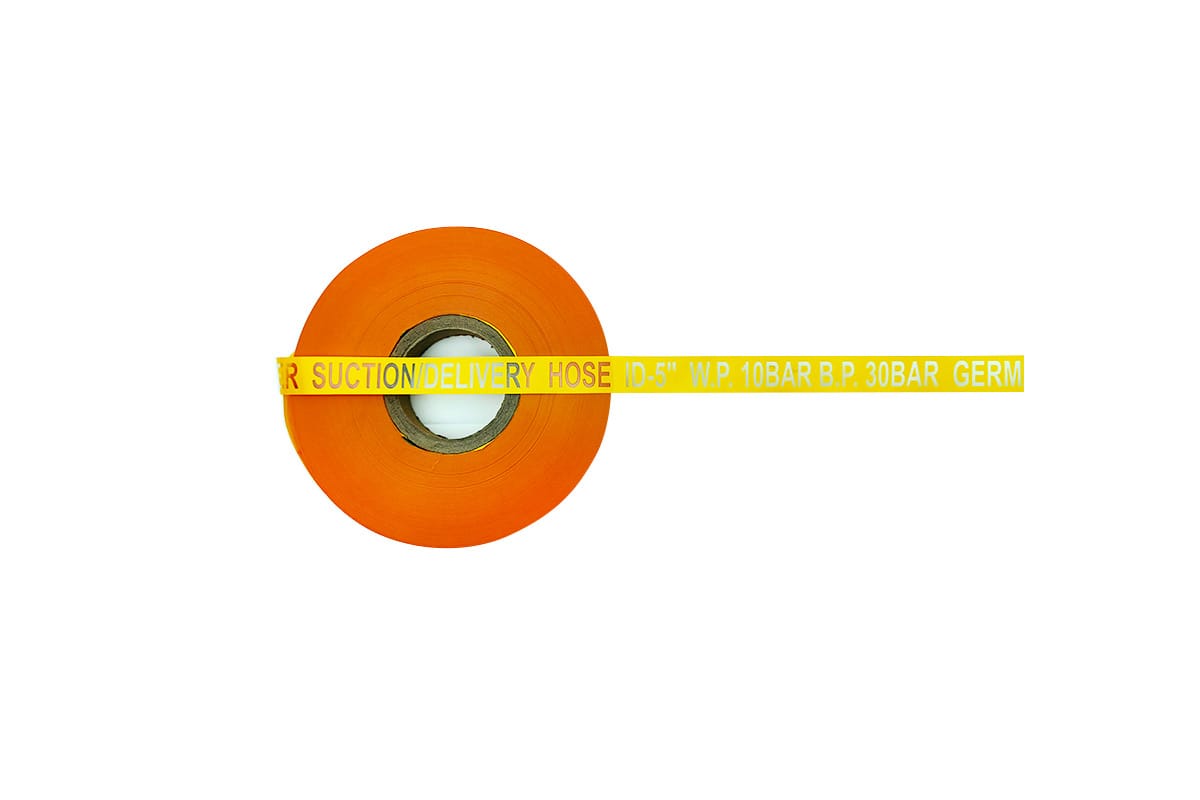 Custom Printed Rubber Water Hose Labels for Cooling & Delivery Systems