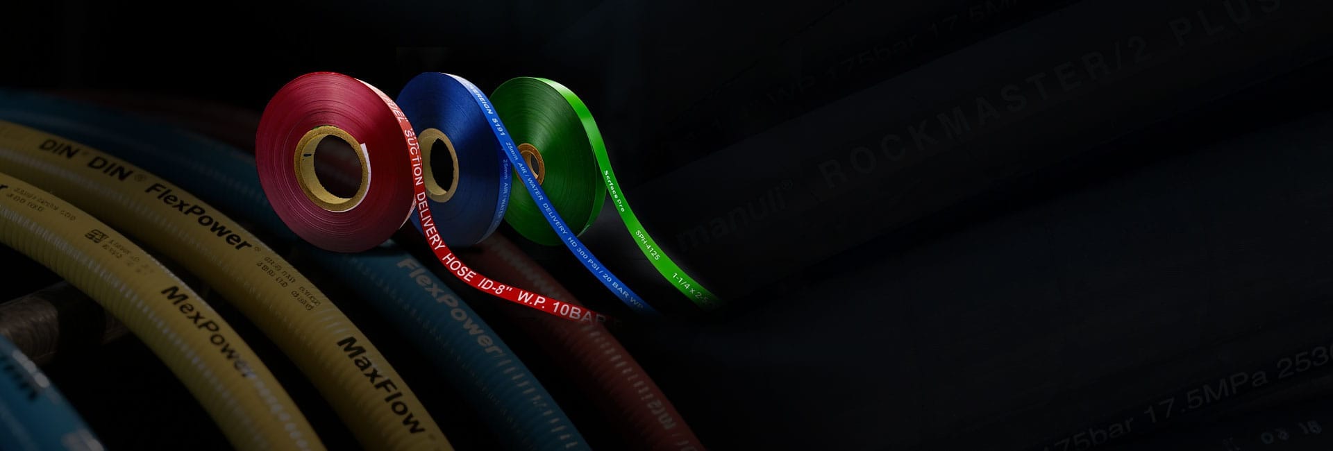 Vulcanizable rubber hose labels factory for hydraulic and industrial hoses